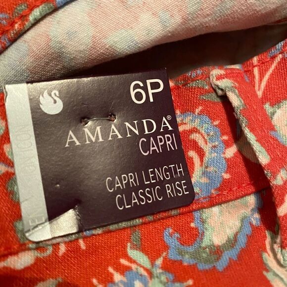 GLORIA VANDERBILT Amanda Capri - Calm Coral Milonga Paisley - Picture 7 of 10